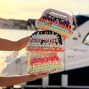 Bolsa de Maquillaje de Ganchillo con Hilo de Camiseta Reciclado Ecológico, Logotipo Personalizado, Organizador de Cosméticos Hecho a Mano de Lujo, Bolso Tipo Clutch para Marcas - Product Image 4