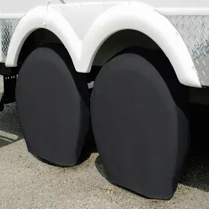 Tire Covers Universal Tire Covers 4 Pack Tough Vinyl Tire Wheel Protector For Truck SUV Trailer Camper RV WHEEL COVER