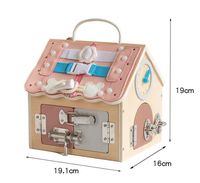 Maison Montessori en bois multifonctionnelle, planche d'activités sensorielles, jouet éducatif pour développer la motricité fine avec serrures et loquets