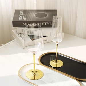 Cristal Dorado <span class=keywords><strong>Chandon</strong></span> al por Mayor para Copas <span class=keywords><strong>de</strong></span> Champán, Elegantes Copas <span class=keywords><strong>de</strong></span> Vino, Cristalería para una Experiencia <span class=keywords><strong>de</strong></span> Degustación Premium - Product Image 5