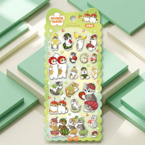 <b>Marshmallow</b> Stickers Fruit Cat Korean Cute Character Removable Diary Deco Sticker Bulk Distributor Wholesale - Product Image 2