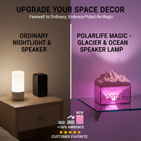 Diffuseur d'arômes d'huiles essentielles Polar Glacier, haut-parleur sans fil, veilleuse, lampe d'ambiance pour chambre d'enfant