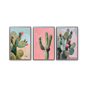 Décorations pour la maison, peintures et arts muraux bohèmes sur le thème du <span class=keywords><strong>cactus</strong></span>, impressions sur toile modernes, tableaux personnalisés sur toile, peintures murales sur toile - Product Image 3