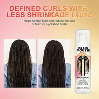 Mousse coiffante OEM/ODM pour tresses, torsades, locks, boucles et ondulations – Sans résidus, brillance supplémentaire, coiffage et hydratation