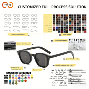 TWOOO T1787 Lunettes de soleil polarisées rondes personnalisées avec logo, tendance rétro polyvalente, vente en gros d'usine - Product Image 5