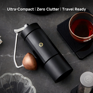 เครื่องบดกาแฟแบบปรับได้ ZeroHero พร้อมด้ามจับพับได้ ทำจากสแตนเลส เครื่องบดกาแฟมือถือแบบพกพาสำหรับเอสเพรสโซ - Product Image 2