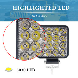 Faro da Lavoro a LED 12V 16SMD per Auto, Super Luminoso, Impermeabile, per Fuoristrada, Camion, SUV, Trattori, Accessori Auto - Product Image 3