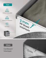 Caja de Almacenamiento Plegable Cuadrada de Tela No Tejida Personalizada, Ahorra Espacio, Multifuncional, para Muebles, Cajón