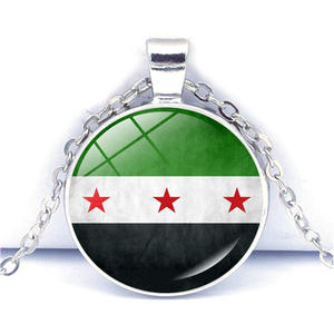 Стильное ожерелье с флагом Сирии из нержавеющей стали, модное украшение для промоакций - Product Image 2