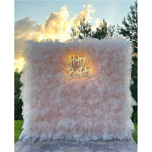 Nueva Tendencia: Muro de Tela Personalizado para Bodas, Cumpleaños, Revistas, Fotomatón, Alquiler para Fiestas, Tela Enrollable Rosa - Product Image 4