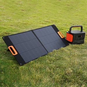 Paneles Solares Plegables Portátiles de 100W a Bajo Precio, Bolsas Solares Plegables para Camping, Energía Sostenible para Suministro de Energía en Estaciones de Energía - Product Image 1