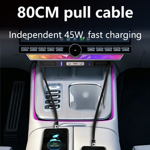 Caricabatterie per Auto <span class=keywords><strong>4</strong></span> in 1 Super Veloce con Sistema di Illuminazione Ambientale e Profumazione, Caricatore USB Tipo C per Telefono, Accessori Auto per Xiaomi SU7 - Product Image 3