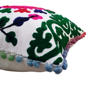 Funda de cojín de algodón puro, fundas de almohada de alta calidad bordadas, indio Suzani, venta al por mayor - Product Image 3
