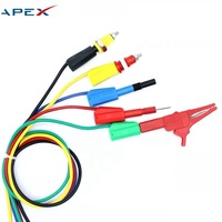 Câble de sécurité Apex avec conducteur en cuivre, gaine en silicone PE ultra-souple, isolation 3000V, fiche banane 4mm, certifié ROHS, IEC 20cm