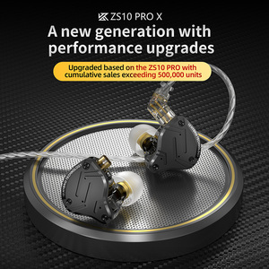 หูฟัง <span class=keywords><strong>KZ</strong></span> <span class=keywords><strong>ZS10</strong></span> <span class=keywords><strong>Pro</strong></span> X แบบ In-ear Monitor เทคโนโลยีไฮบริด HiFi เสียงเบสหนักแน่น เหมาะสำหรับเล่นเกมและกีฬา หูฟังแบบมีสายพร้อมไมโครโฟน ขนาด 3.5 มม. - Product Image 2