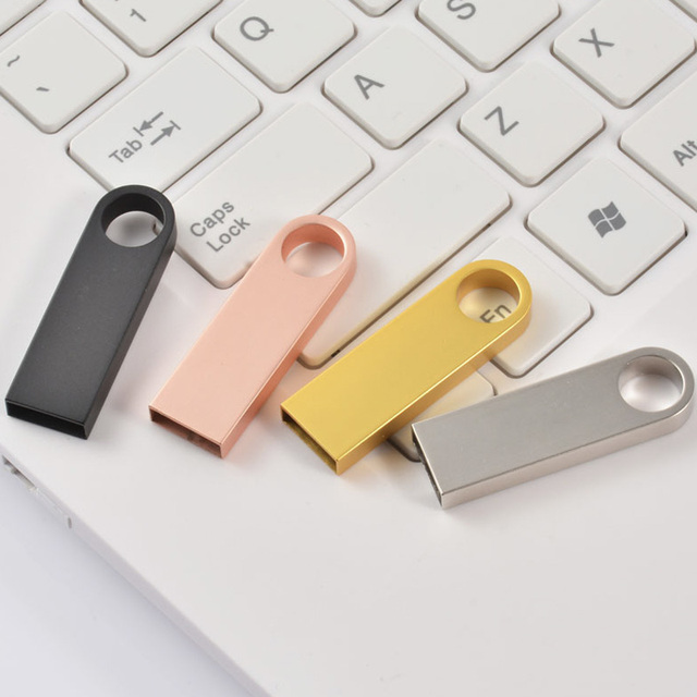 Custom Laser Logo Metal USB Flash Drive Mini Portable Keyring USB Memory Stick Corporate Promotional Gift