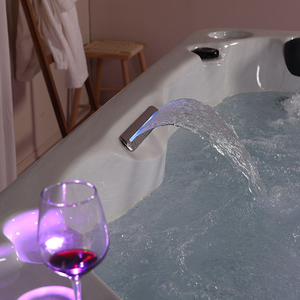 Jacuzzi Acrílico Moderno para Hotel, de Exterior, para Jardín, con Luz LED Subacuática, Portátil, para Masajes, para Hoteles y Baños - Product Image 4