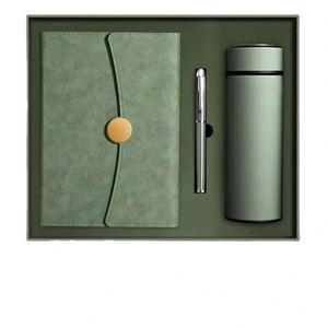 Promotional Luxury Business Gifts Box Set A5 Notebook USB Flash Drive Pen Set Customized Color Logo Embossed Modern Office - Product Image 1