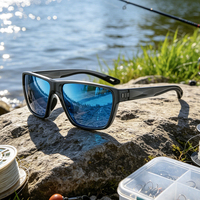 Nouvel Arrivage 2026 – Lunettes de Soleil Sportives Carrées en TR90 avec Verres TAC Bleus, Protection UV400 Anti-Éblouissement pour la Pêche, le Cyclisme, la Conduite et la Plage
