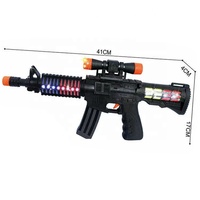 Pistolet clignotant M16, jouet à piles, pistolet clignotant électrique avec son pour garçons