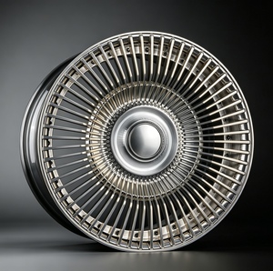 ล้อแม็กซ์ทรง Retro VIP Donk Style 6061 T6 ฟอร์จ ขอบบาง ลายหลายก้าน 5x112 5x114.3 5x120 5x127 ขนาด 19 20 22 นิ้ว สีเงิน สำหรับ LS430 และรถ Town Car - Product Image 1