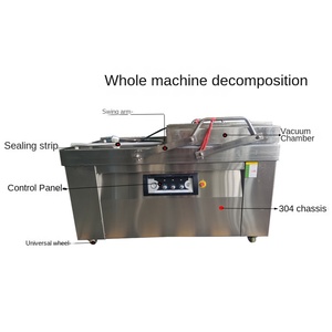 Shanghai Yute DZ6002SB Machine de scellage <span class=keywords><strong>sous</strong></span> <span class=keywords><strong>vide</strong></span> commerciale Machine à <span class=keywords><strong>vide</strong></span> plate à double chambre pour film de sac de produits usagés cuits - Product Image 3