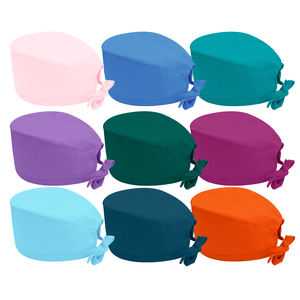 Bonnets de travail unisexes en <span class=keywords><strong>coton</strong></span> 100% uni, personnalisés, imprimés, brodés, chapeaux d'infirmière, clinique, dentaire, hôpital, chirurgical, laboratoire, <span class=keywords><strong>pharmacie</strong></span>, médical - Product Image 4