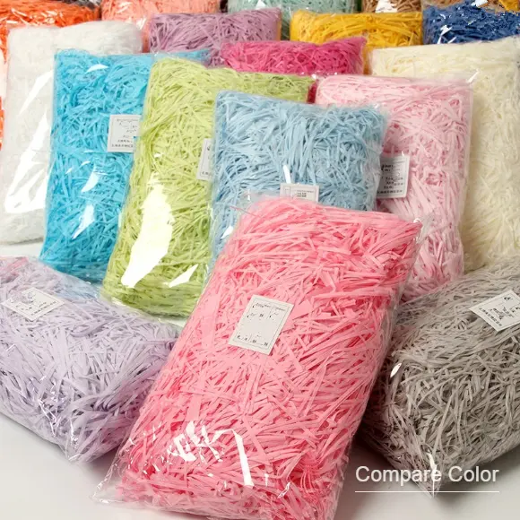 Colorful Shredded PP Wedding Christmas Gift Craft Similar Grass Lafite Paper Confetti Paper For Decoration