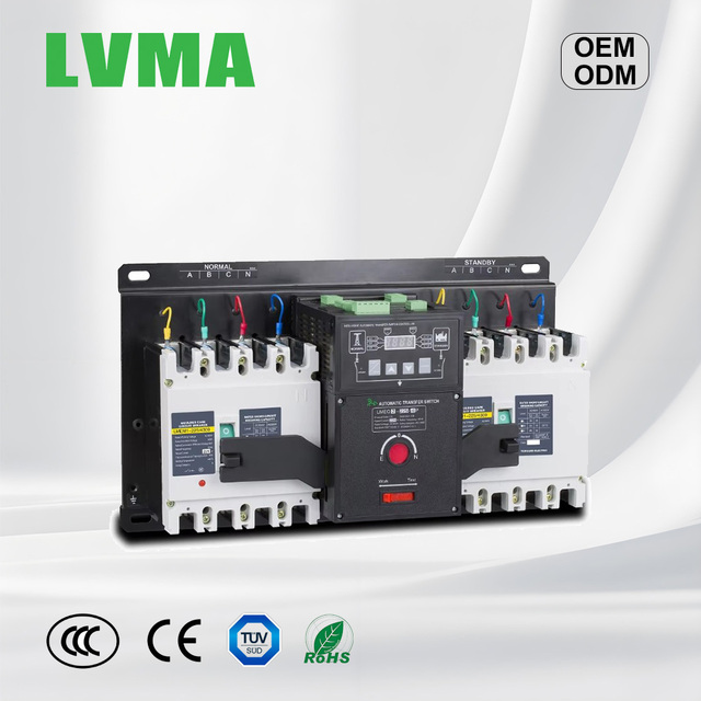 LMQ2CB 63-1250A Automatic Transfer Switching (ATS) Controller CB Class Circuit Breaker Dual Power AC Voltage Changeover Switches