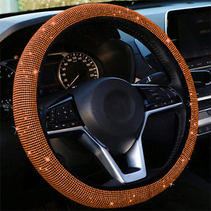 Cubierta de <span class=keywords><strong>volante</strong></span> de coche perla brillante protector de <span class=keywords><strong>volante</strong></span> de diamante de agua de coche cubierta de <span class=keywords><strong>volante</strong></span> de niña femenina - Product Image 6