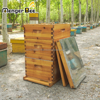 Ruche Mengerbee Langstroth 3 couches 10 cadres en bois de sapin enduit de cire, nouvelles ruches pour l'apiculture