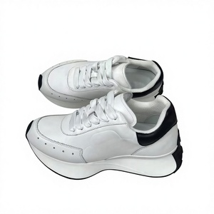 High-quality fashionable tennis <b>shoes</b> - white thick-soled anti-slip sports <b>shoes</b> - genuine leather luxurious walking <b>shoes</b> - Product Image 1