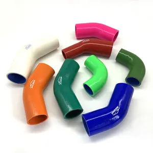 Fuel resistant 60mm automotive elbow silicone hose with fluorosilicone inner layer silicone hose