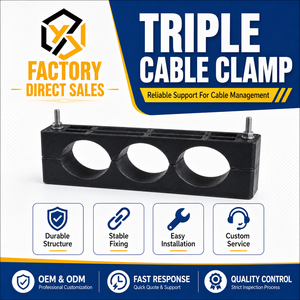 Sistema de Abrazaderas para Tubos de Alta Resistencia, Abrazadera Triple para Cables - Product Image 1