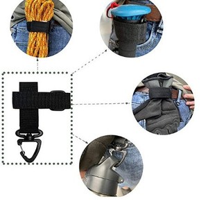 Tactical Nylon Webbing Clip With Carabiner Hook For Outdoor Gear Storage Backpack Belt Mounting Accessory - Product Image 4