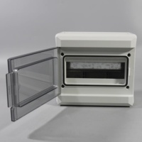 Boîtier de distribution électrique étanche IP66 en ABS, 9 voies, 20 prises, avec disjoncteur et rail DIN