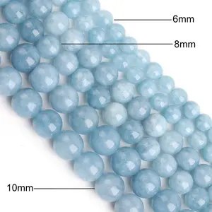 Perle di pietra naturale Apatite tormalina agate rotonde allentate perline distanziatrici per gioielli che fanno collana di braccialetti con ciondoli fai da te