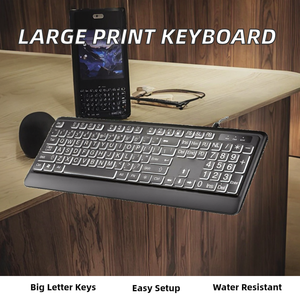 Large Print <strong>Numeric</strong> <strong>Keyboard</strong> Wired USB with LED Backlit Oversized Print Letters for Visually Impaired New - Product Image 2