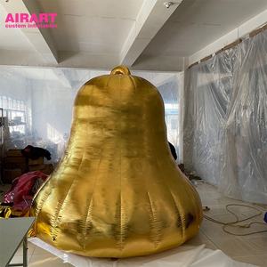 Cloche rose gonflable de centre commercial avec lettre imprimée, décoration géante gonflable de cloche de mur de toit <span class=keywords><strong>pour</strong></span> la publicité - Product Image 5