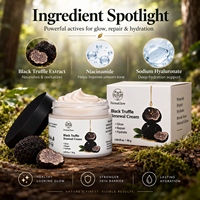Crème Visage Nourrissante à la Niacinamide et à la Truffe Noire Fermentée, Éclaircissante, Hydratante, Raffermissante, Lissante, Réparatrice de la Barrière Cutanée