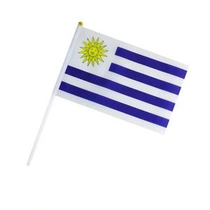 Wholesale Polyester Uruguay Uruguayan Hand Held Small Mini International Country World Stick <b>Flags</b> Decorations for Party - Product Image 2