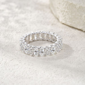 เก้าที่นั่งเครื่องประดับเงินราคาโรงงานแหวนซิลิกอนหินทรงรีตัดเป็นรูปวงรีแหวนแต่งงานสุดหรูแหวนพลอย - Product Image 3