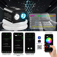 Kit de plafonnier LED à fibres optiques bicolore 20W avec effet ciel étoilé, contrôle APP/télécommande RGBW, kit de plafonnier étoilé pour voiture avec fibres optiques