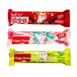 Galletas de Chocolate con Oblea Crujiente y Dulce con Movimiento de Labios, Paquete a Granel de Alta Calidad, 119 g, Refrigerios Rellenos de Fresa - Product Image 6