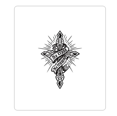 Временная тату-наклейка на заказ без креста без короны Ханна трафарет ручная Татуировка с цветочным логотипом черная водостойкая тату-наклейка