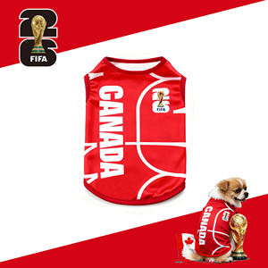 FIFA World Cup Officiële Licentie Huisdierkleding Hondenkleding Ultralichte Luxe Hondenkleding Meerdere Landen Voetbalteam T-shirts - Product Image 3