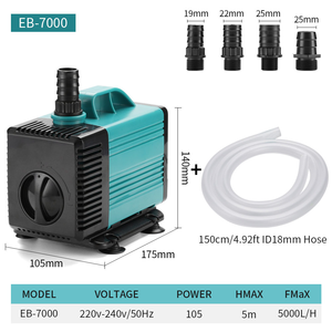 Pompe submersible silencieuse réglable JSD 3W-105W avec contrôle de <span class=keywords><strong>d</strong></span>ébit, boîtier plastique extérieur, <span class=keywords><strong>pour</strong></span> aquarium, <span class=keywords><strong>bassin</strong></span> et réservoir de poissons - Product Image 6