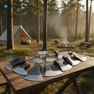 Xh0233 वाइकिंग कैंपिंग टोमाहॉक कुल्हाड़ी हेड जाली उच्च कार्बन स्टील हैचट ब्लेड थोक ओडी फिट ठोस लकड़ी हैंडल - Product Image 1