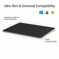 Pavé tactile optique sans fil ergonomique 2,4 GHz avec contrôle gestuel et récepteur USB, panneau tactile sans fil Bluetooth filaire 3 modes