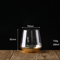 Gobelet à vin rouge en option, trois Styles, personnalisé, tige en or, verres à vin rouge, décoration Unique et fantaisie